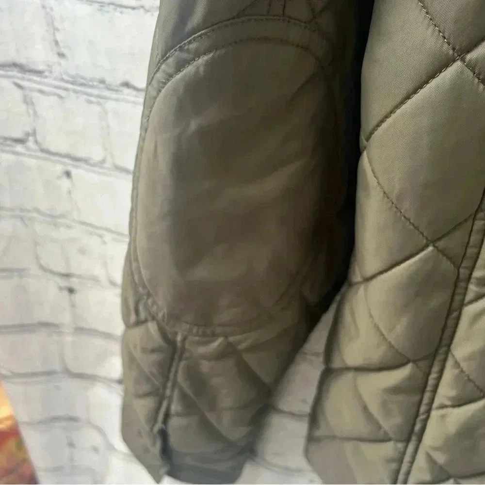 Cole Haan Olive‎ Green Quilted Winter Jacket Women’s Size Small - Picture 8 of 12